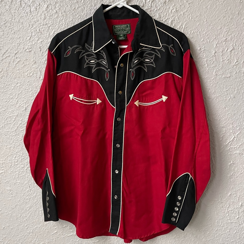 Rare Vintage 1990s Ralph Lauren Country Western Button-down